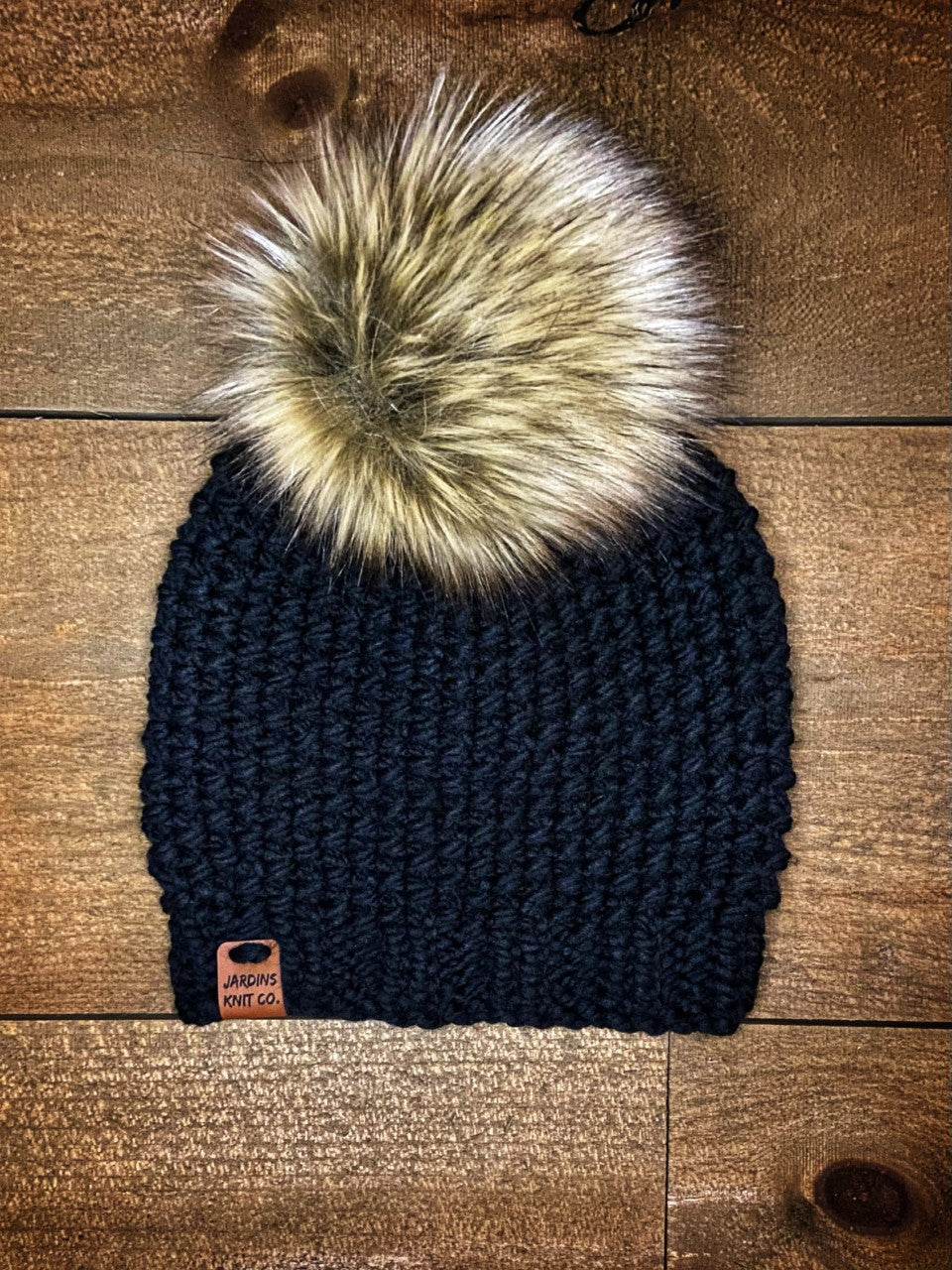 Fall/Winter Collection Black Toque with pompom