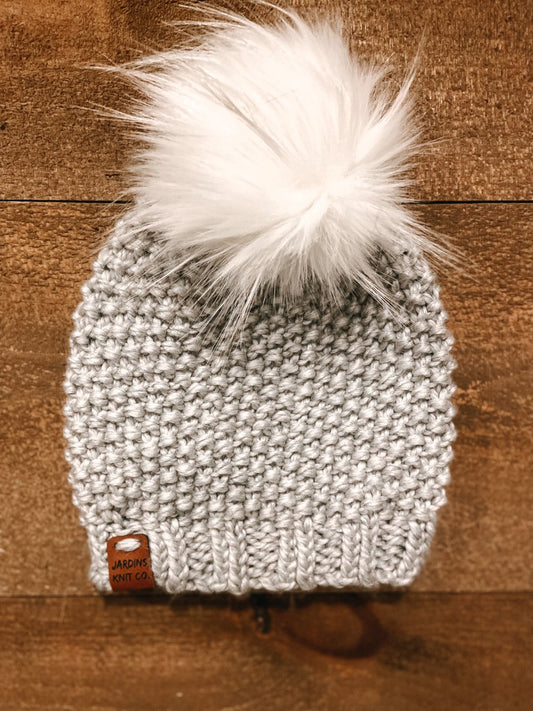 Fall/Winter Collection Grey Toque with Pompom