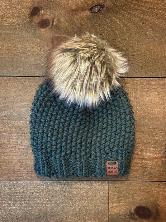 Fall/Winter Collection Forest Green Toque with Pompom