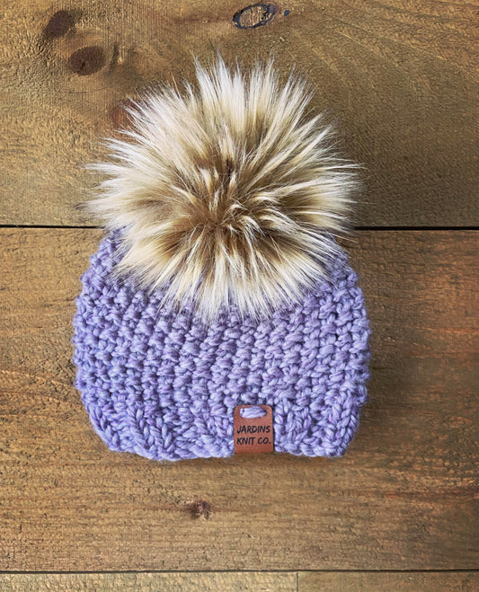 Fall/Winter Collection Lavender Toque with Pompom