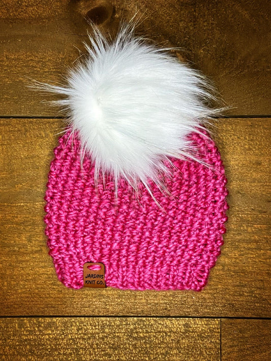 Fall/Winter Collection Pink Toque with Pompom