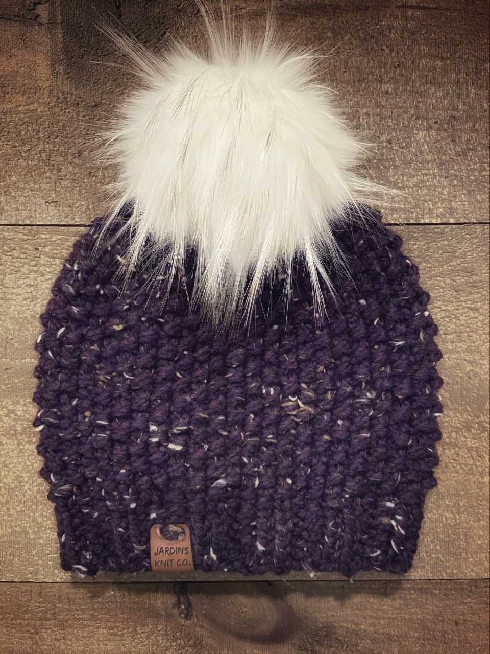 Fall/Winter Collection Purple Toque with Pompom