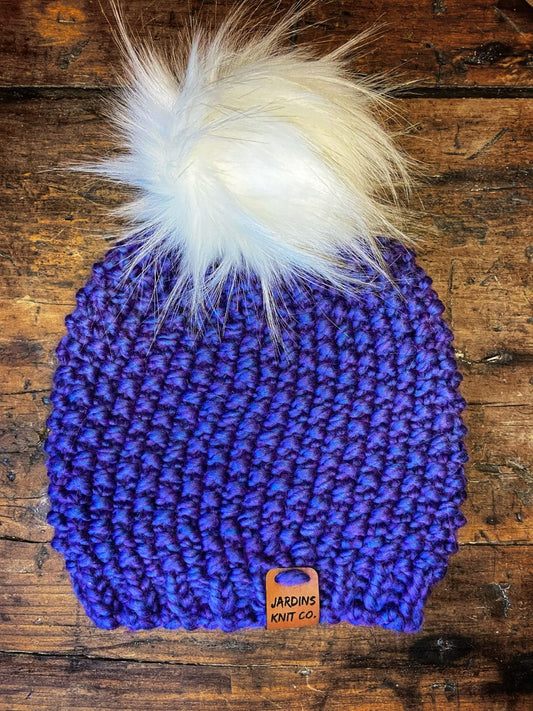 Fall/Winter Collection Periwinkle Toque with Pompom